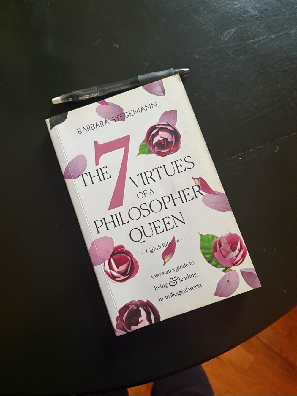 The 7 Virtues Paperback Book - Pink Floral Back Cover